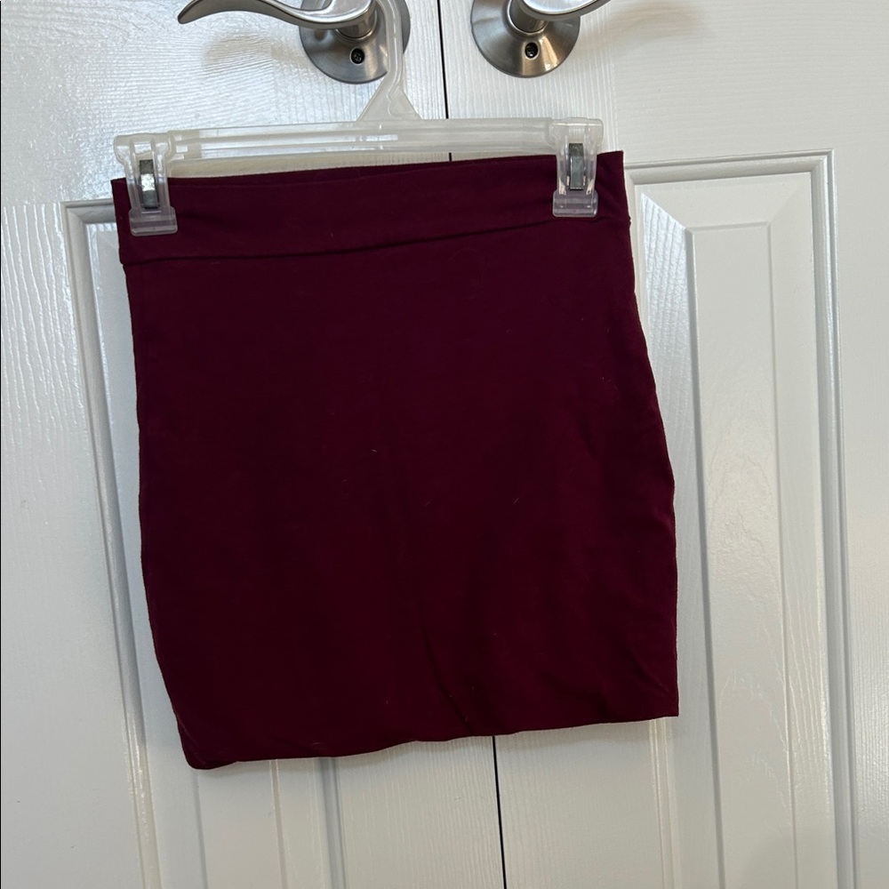 Maroon Mini Skirt